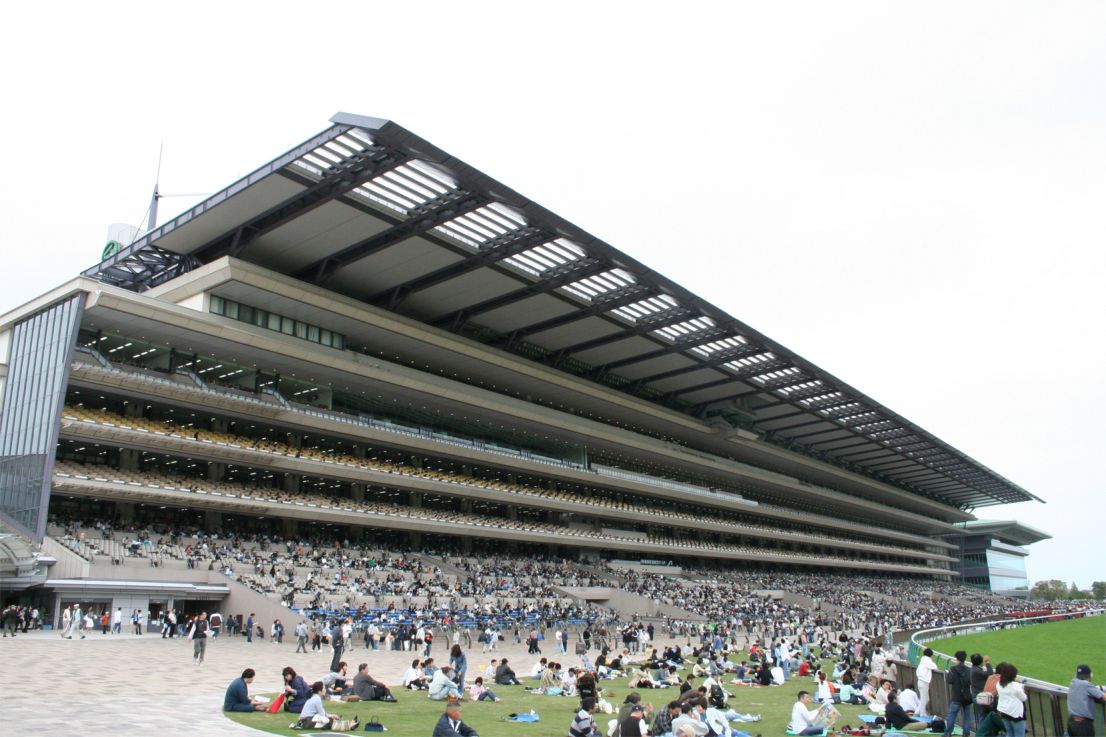 Tokyo Racecourse Fuji view stand 20070422